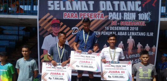 Jauhari Johan Rebut Juara I PALI Run 10 Km