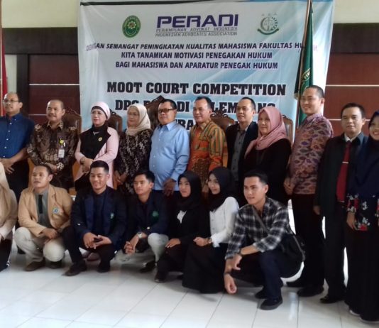 Peradi Palembang Gelar Kompetisi Peradilan Semu