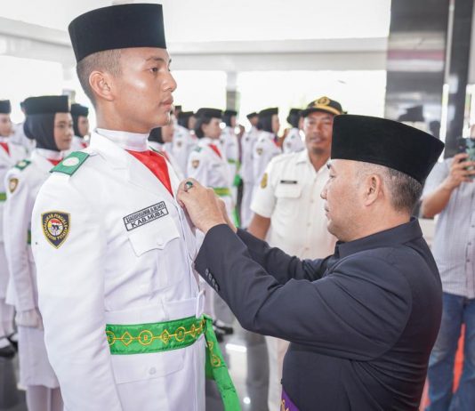 Paskibraka Muba Siap Kibarkan Bendera Merah Putih