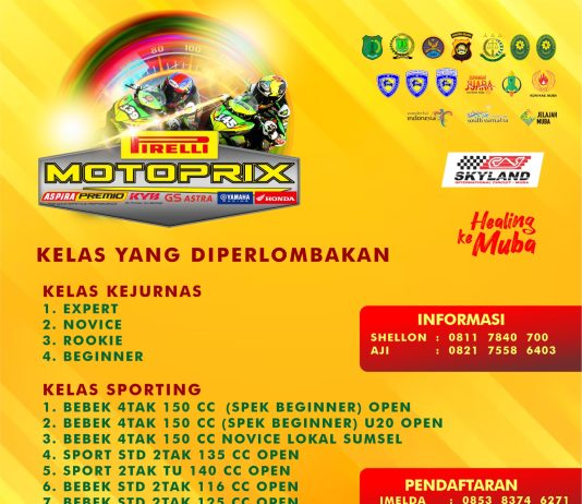 Kejurnas Motoprix Bakal Ramaikan Sirkuit Skyland Sekayu