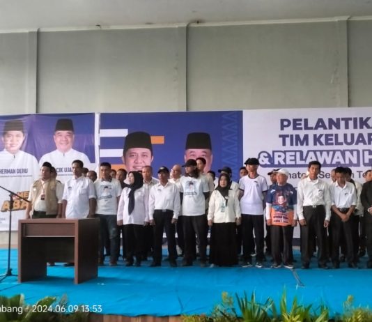 Menyala Abangku, Herman Deru-Cik Ujang Lantik Ribuan Relawan
