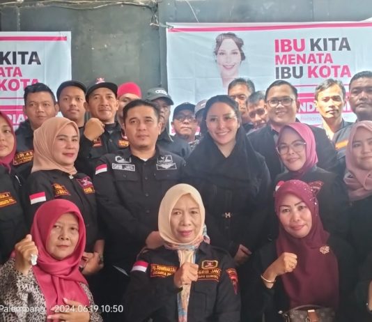 Nandriani Octarina Silaturahmi ke Markas Besar GRIB Sumsel