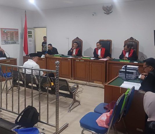 Mantan Bupati Mura Ridwan Mukti Sampaikan Pembelaan