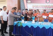 Polda Sumsel Musnahkan 1,7 Kg Shabu-shabu dan 6404 Ineks