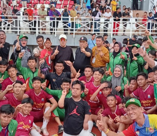 Palembang Akhiri Puasa Emas 23 Tahun Sepak Bola Porprov