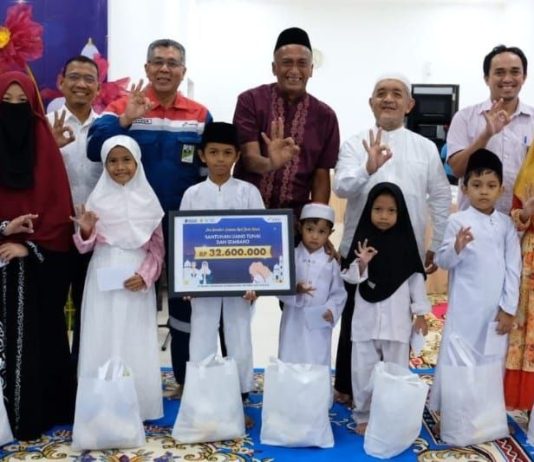 Tali Asih dan Kepedulian Kilang Pertamina Plaju Untuk Yatim Dhuafa, Doa Bersama Untuk Keselamatan Operasi