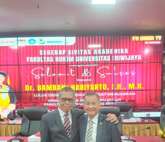 Chairul S Matdiah Hadiri Ujian Terbuka Promosi Doktor Ilmu Hukum Bambang Hariyanto