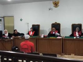 PUTUSAN----Majelis Hakim PN Palembang menggelar persidangan perkara Dedi Wanto dengan agenda pembacaan putusan, di ruang sidang PN Palembang, Rabu (10/6/2026). (FOTO: SS1/IST/HMN)