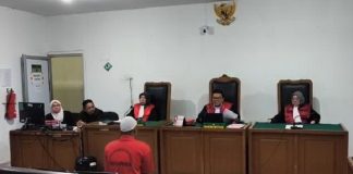 PUTUSAN----Majelis Hakim PN Palembang menggelar persidangan perkara Dedi Wanto dengan agenda pembacaan putusan, di ruang sidang PN Palembang, Rabu (10/6/2026). (FOTO: SS1/IST/HMN)
