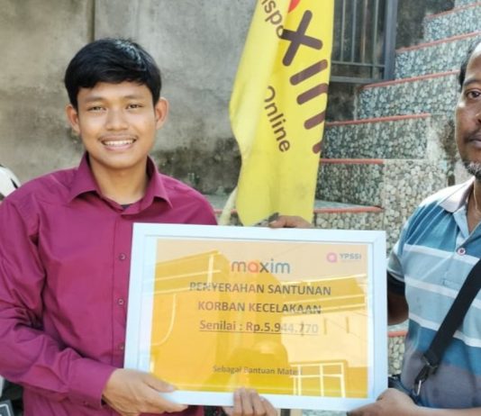 Korban Kecelakaan, Pengemudi Maxim Dapat Bantuan Rp5,9 Juta