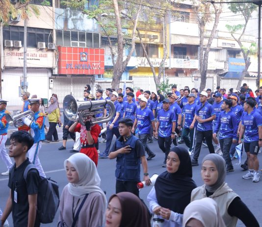 Kampanye LRT Sumsel di CFD Cinde, Ajak Masyarakat Beralih ke Transportasi Publik