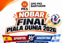 Keluarga Besar DPD PKS Banyuasin Gelar Nobar Final Piala Dunia
