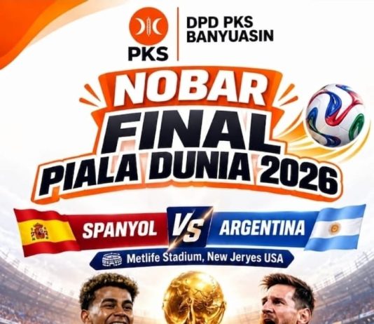 Keluarga Besar DPD PKS Banyuasin Gelar Nobar Final Piala Dunia